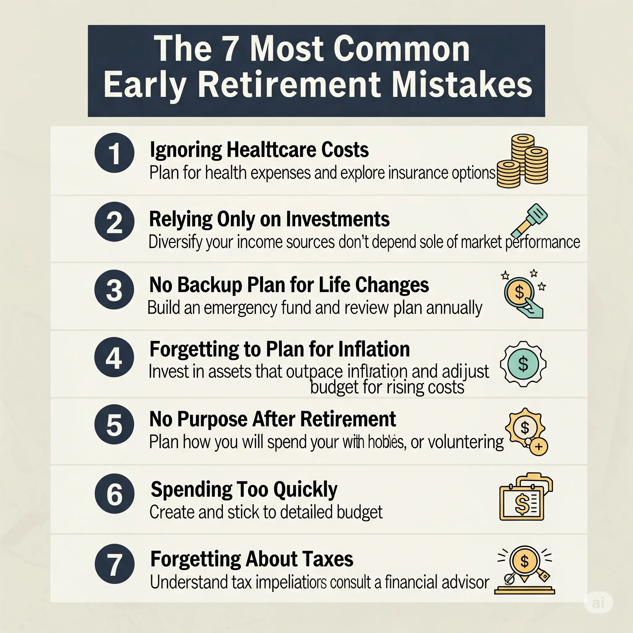 The 7 Most Common Early Retirement Mistakes and How to Avoid Them